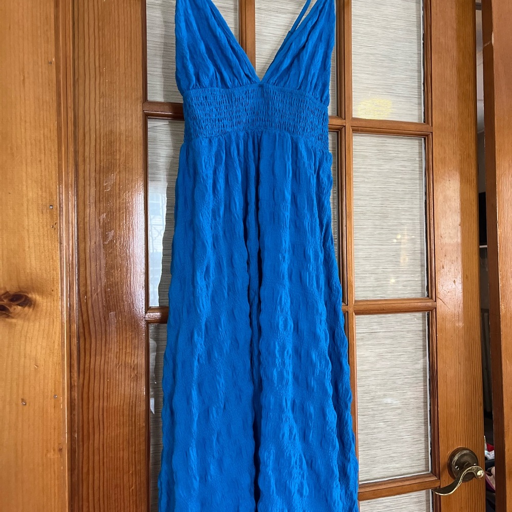 Vibrant Blue Sleeveless Sundress